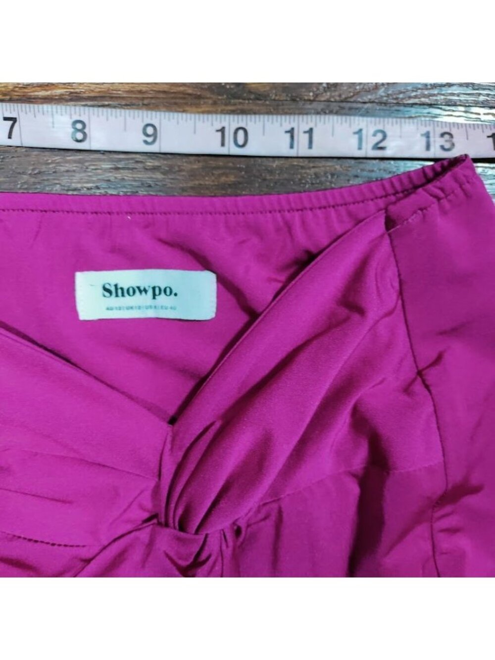 Showpo.  Fuchsia Drapey With Front Knot Long Side Slit Maxi Skirt Women's Size 8 - Picture 7 of 8